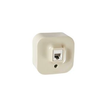 Компьютерная розетка Legrand Quteo RJ 45 одинарный Слоновая кость