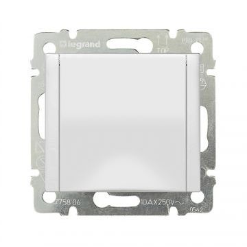 Valena Розетка 1-ая с/з с крышкой цвет белый  Legrand 