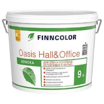 FINNCOLOR OASIS HALL OFFICE краска для влажных помещений глубокоматовая База А 9 л.