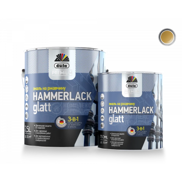 DUFA PREMIUM HAMMERLACK 3в1 эмаль на ржавчину гладкая желтая 2.5 л.