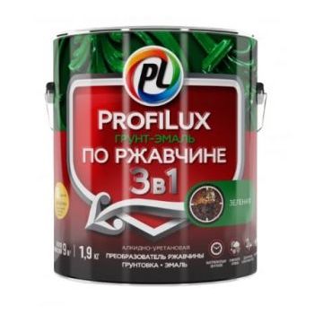 Profilux Эмаль на ржавчину 3 в 1 глянцевая зеленый 0.9 л.