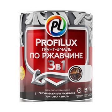 Profilux Эмаль на ржавчину 3 в 1 глянцевая коричневая 0.9 л.