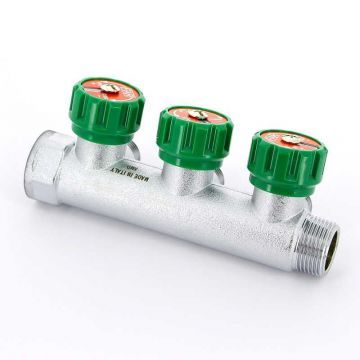 Коллектор FAR 1″x3/4″ на три выхода евроконус ВР-НР FK3822134 