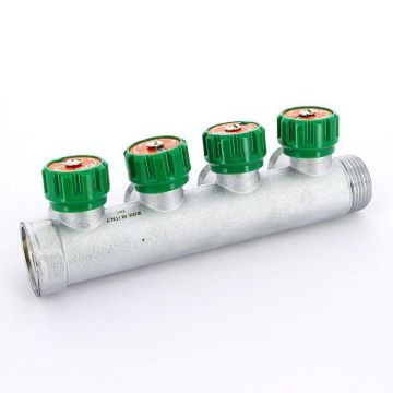 Коллектор FAR 1″x3/4″ на 4 выхода евроконус ВР-НР FK3824134 