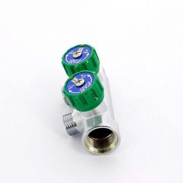 Коллектор FAR 3/4″x1/2″ на 2 выхода «евроконус» ВР-НР FK38213412