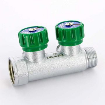 Коллектор FAR 3/4″x1/2″ на 2 выхода евроконус ВР-НР FK38213412