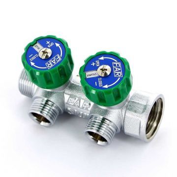 Коллектор FAR 3/4″x1/2″ на два выхода «евроконус» ВР-НР FK 38213412