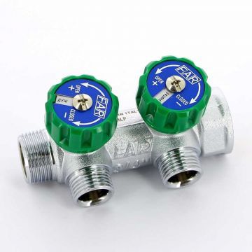Коллектор FAR 3/4″x1/2″ на 2 выхода «евроконус»  FK 3821 3412