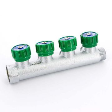 Коллектор FAR 3/4″x1/2″ на 4 выхода евроконус (ВР-НР) FK38233412