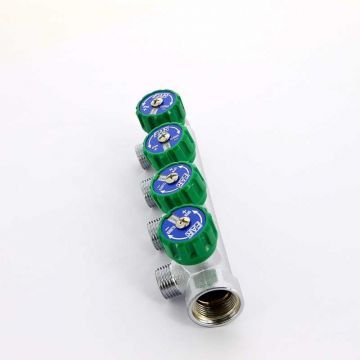 Коллектор FAR 3/4″x1/2″ на четыре выхода «евроконус» FK38233412