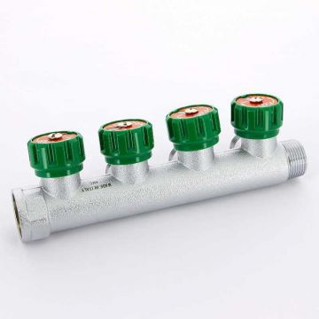 Коллектор FAR 3/4″x1/2″ на 4 выхода плоское уплотнение FK 3824 3412TP