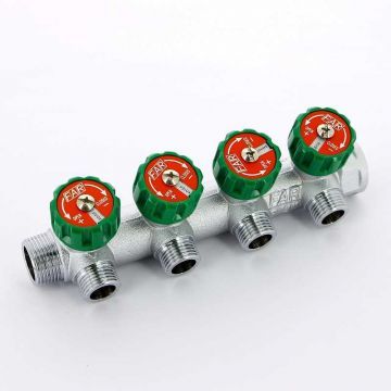 Коллектор FAR 3/4″x1/2″ на четырьмя выхода FK38243412TP