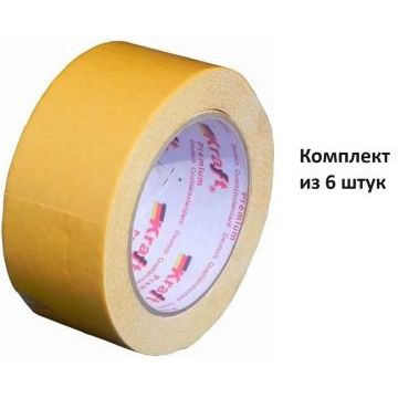 Скотч двухсторонний армир. желтый 48мм*15м