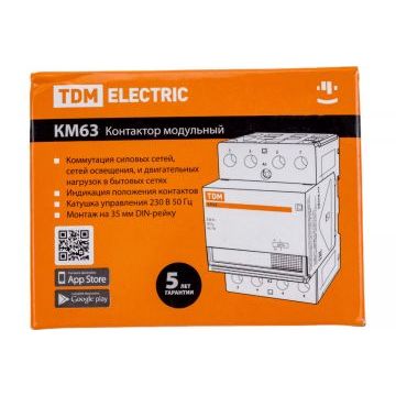 Контактор модульный KM63/3/4-40 4HO TDM