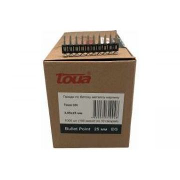 Гвозди по бетону Toua CN EG bullet point 3,05х25мм (1000шт)