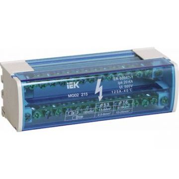 Шина на DIN-рейку в корпусе (кросс-модуль) ШНК 2х15 L+PEN IEK