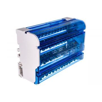 Шина на DIN-рейку в корпусе (кросс-модуль) ШНК 4х15 3L+PEN IEK