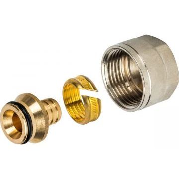 Фитинги компрессионные для труб PE-X 16х2,2х3/4″ STOUT