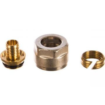Фитинги компрессионные для труб PE-X 16х2,2х3/4″ STOUT