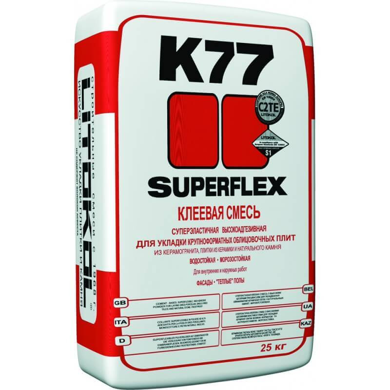  сейчас Клей плиточный Литокол К77 (SUPERFLEX) K77  и МО .