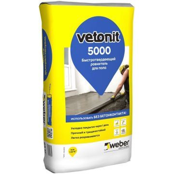 Ровнитель (стяжка пола) Weber.vetonit 5000 быстротвердеющий 25 кг Ровнитель (стяжка пола) Weber.vetonit 5000 быстротвердеющий 25 кг