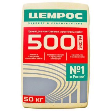 Цемент Цемрос М500 Д20 50кг Цемент Цемрос М500 Д20 50кг