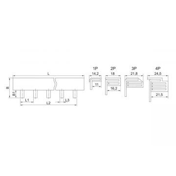 Шина соединительная PIN 1п 63А (дл.1м) IEK